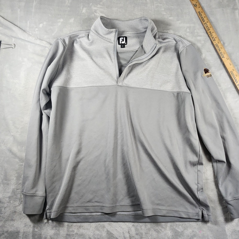 FootJoy Performance 1/4 Zip Golf Pullover Mens XL Gray Activewear Stretch